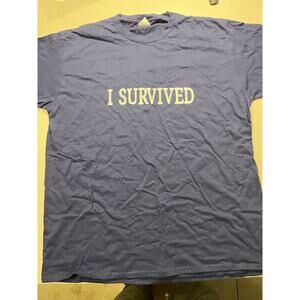 I Survived. Blue Xl T Shirt
